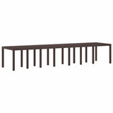 Garden Dining Set with Cushions with Cushion 17 pcs Brown PP 3378659
