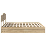 Storage Bed with Drawer Sonoma Oak 180 x 200 cm Engineered Wood 3413070