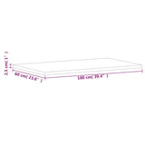 Table Top 100x60x2.5 cm Rectangular Solid Wood Beech 3188885