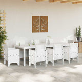 Garden Table White 250 x 100 x 73 cm Poly Rattan 3378518