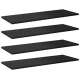 805327 Bookshelf Boards 8 pcs High Gloss Black 80x30x1,5 cm Engineered Wood