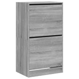 Shoe Cabinet with 2 Flip-Drawers Grey Sonoma 60x42x108 cm 3214390