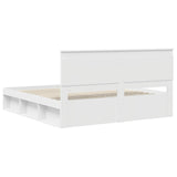 Bed Frame with Headboard White 180 x 200 cm Solid Pine Wood 3410056