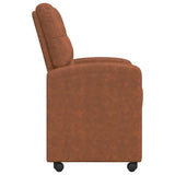 Dining Chairs with Wheels 2 pcs Brown 58 x 67 x 97 cm 42017858