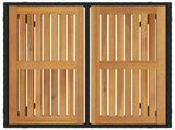 Garden Dining Set 3 pcs Black and Brown Poly Rattan 3365434