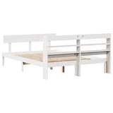 Bed Frame without Mattress White 120x200 cm Solid Wood Pine 3306618
