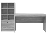 Desk with Drawer 2 pcs Grey Sonoma 3337374