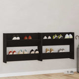 Shoe Cabinet 2 pcs Black Oak 83 x 18 x 60 cm Engineered Wood 875027