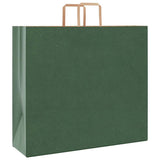 Paper Bags 250 pcs with Handles Green 54x15x49 cm 4101962