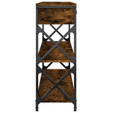 Console Table Smoked Oak 100x28x75 cm Engineered Wood 834192