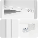 Wall-Mounted Side Table High Gloss White 59 x 34.5 x 17 cm 898319