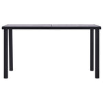 ZNTS Dining Table Black and Concrete Grey 140x70x75 cm MDF 281858