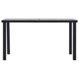 ZNTS Dining Table Black and Concrete Grey 140x70x75 cm MDF 281858