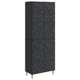 Cabinet Set 2 pcs Black Engineered Wood 3416701