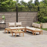 Garden Sofa Set 3 pcs Brown and Cream 3356868