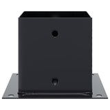 Post Bases Square 12 pcs Anthracite 141x141 mm Powder-coated Steel 42000035