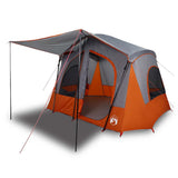 Camping Tent Cabin 5-Person Grey and Orange Waterproof 94754