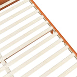 Bed Frame Wax Brown 150 x 200 cm Solid Pine Wood 864019