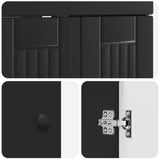 Bathroom Furniture Set Black 56 x 37.5 x 81 cm Engineered Wood 3404185