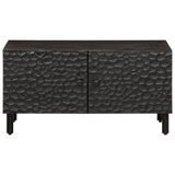 ZNTS Coffee Table Black 80x50x40 cm Solid Wood Mango 356824