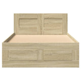Bed Frame with Headboard without Mattress Sonoma Oak 90x200 cm 3295585