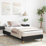 Bed Frame No Mattress Black 90x200 cm Engineered Wood 861049