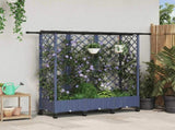 Raised Bed with Trellis and Roof Grey 164 x 40 x 127 cm PP 3423122