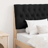 Upholstered Headboard Black 75 cm Solid Pine Wood 879371