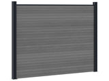 Fence Set 6 pcs 965 x 186 cm WPC and Aluminium Grey 3429406