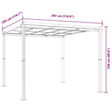 Garden Gazebo Anthracite 3x3 m Aluminium 3217060