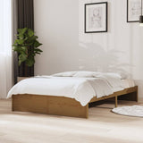Bed Frame without Mattress Honey Brown Solid Wood 120x190 cm Small Double 814922