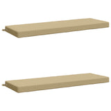 2-Piece Bench Cushions SOEST 2 pcs 100% Polyester Beige 950267