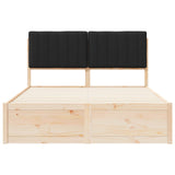 Bed Frame with Upholstered Headboard Black 135 x 190 cm 3398241
