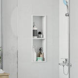 Shower Niche White 60 x 20 x 9.5 cm Stainless Steel 42012664