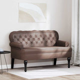 Bench Brown 119.5 x 64.5 x 75 cm Faux Leather 42019296