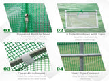 4.5m x 2m x 2m Walk-in Tunnel Greenhouse Garden Plant Growing House with Door and Ventilation T3398P325198