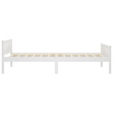 Bed Frame without Mattress Solid Pinewood White 90x200 cm 322103