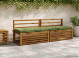 2-Piece Bench Cushions SOEST 2 pcs 100% Polyester Leaf Design 949821