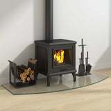Fireplace Glass Plate Transparent 120 x 50 cm Glass 353884