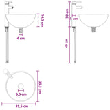 Wall-Mounted Sink Vanity Black 49.5 x 41 x 64.5 cm 890393