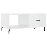 Coffee Table High Gloss White 90x50x40 cm Engineered Wood 829230