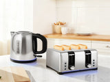 Kettle and Toaster Set, 1.7L 3000W Rapid Boil Jug Kettle with Otter Thermostat, Limescale Filter, 4 T3398P422934