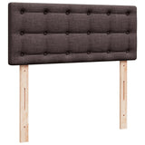 Box Spring Bed with Mattress Dark Brown 120x190 cm Fabric 3285844