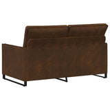 2 Seater Sofa Brown 150 x 81 x 82 cm Faux Suede Fabric 42040995