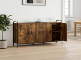 Sideboard Smoked Oak 135 x 33 x 81 cm Engineered Wood 3434079