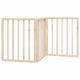 Dog Gate Foldable 3 Panels 150 cm Poplar Wood 352172