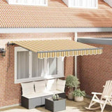 Retractable Awning Yellow 350 x 200 cm Fabric 3329708