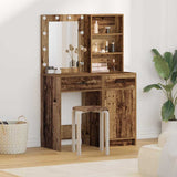 Dressing Table Set with Drawer 2 pcs Old Wood Engineered Wood 3334279