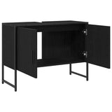 Bathroom Sink Cabinet Black Oak 80 x 30 x 60 cm Engineered Wood 863121