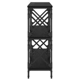 Console Table Black Oak 100 x 28 x 80.5 cm Engineered Wood 882783
